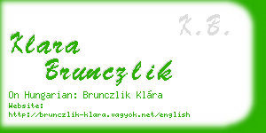 klara brunczlik business card